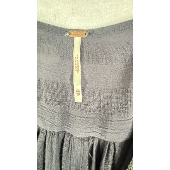 Free People Delilah Women's Mini Dress Embroidered Wrap Bohemian Chic Women's XS - Picture 3 of 9